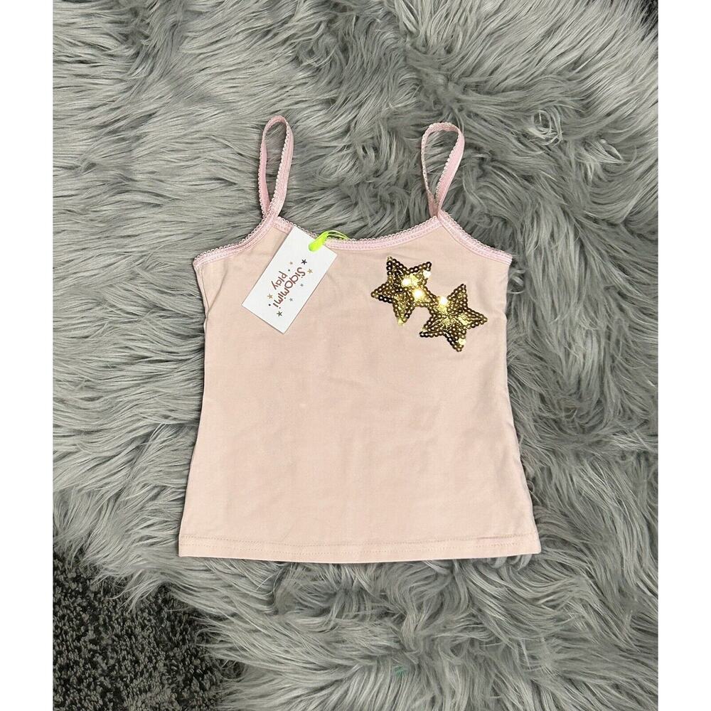 NWT‎ Siaomimi Play Sequin Star Pink Cami Size 3/4T